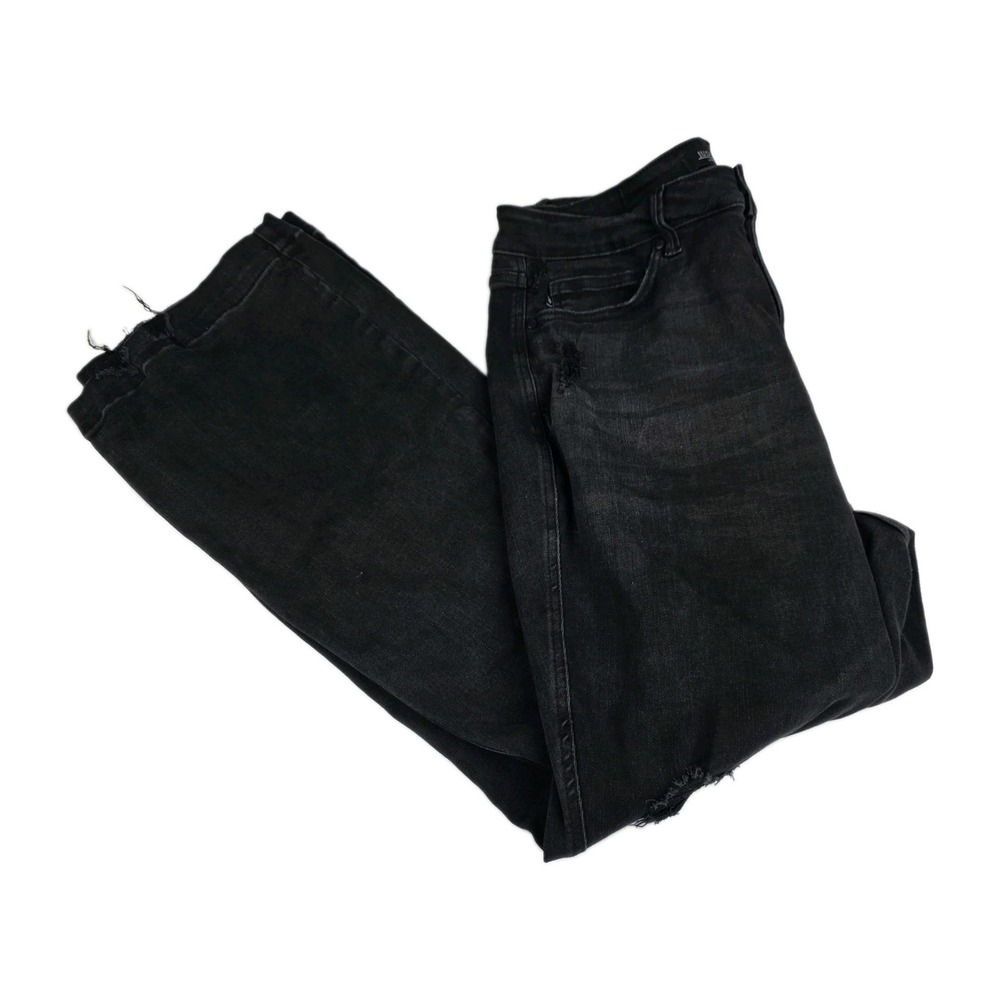 Judy Blue Jeans Womens Size 18W Flare Distressed High Rise Black Denim Pants - Picture 4 of 10
